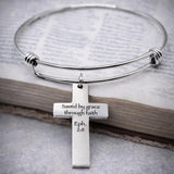 Saved By Grace Through Faith Cross Bracelet