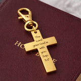God Is With You Zep 3 17 Gold-Plated Cross Charm