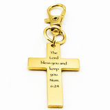 The Lord Bless You Gold-Plated Cross Charm
