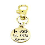Be Still And Know Psalm 46 10 Gold-Plated Charm