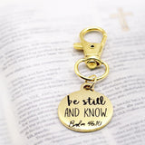 Be Still And Know Psalm 46 10 Gold-Plated Charm