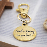 Gods Timing Is Perfect Gold-Plated Clip On Charm
