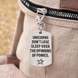 Unicorn Motivational Quote Clip On Charm