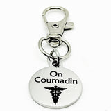On Coumadin Medical Alert Clip On Charm
