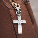 Be Still And Know Cross Clip On Charm