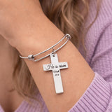 He Is Risen Cross Charm Bracelet