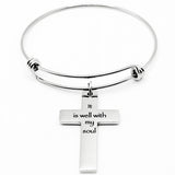 It Is Well With My Soul Cross Bracelet