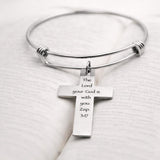 God Is With You Cross Charm Bracelet