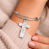 God Is With You Cross Charm Bracelet