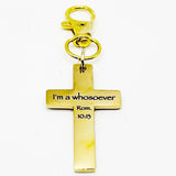 I'm A Whosoever Rom 10 13 Gold-Plated Cross Charm