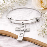 The Lord Is My Shepherd Cross Charm Bracelet