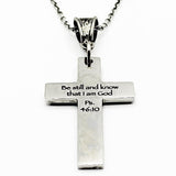 Be Still And Know Cross Necklace