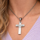 He Is Risen Cross Necklace Christian Easter Gift Matthew 28 6