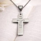 God Is With You Cross Charm Necklace