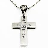 The Lord Is My Shepherd Cross Charm Necklace