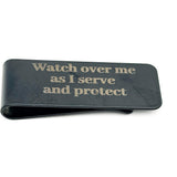 Watch Over Me Black Money Clip