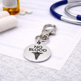 No Blood Medical Alert Clip On Charm