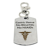 Gastric Sleeve Medical Alert Clip On Charm