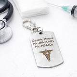Gastric Sleeve Medical Alert Clip On Charm