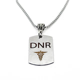 DNR Medical Caduceus Charm Necklace
