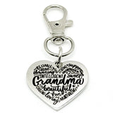 Grandma Heart Clip On Charm Gift