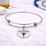 No Blood Medical Alert Charm Bracelet