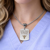 Gastric Bypass Medical Alert Charm Necklace