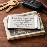 Mustard Seed Faith Money Clip Scripture Gift