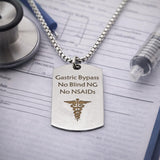Gastric Bypass Medical Alert Necklace