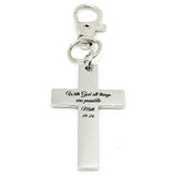 With God All Things Possible Cross Charm
