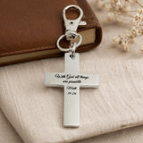 With God All Things Possible Cross Charm