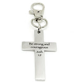 Be Strong And Courageous Cross Charm