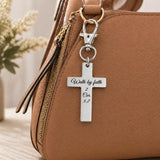 Walk By Faith Cross Clip On Charm