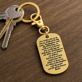 Lord's Prayer Gold-Plated Clip On Dog Tag Charm