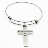 For Whosoever Shall Rom 1013 Cross Bracelet
