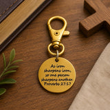 Iron Sharpens Iron Gold-Plated Clip On Charm