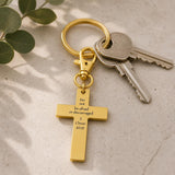 Do Not Be Afraid Gold-Plated Cross Clip On Charm