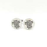 Iron Sharpens Iron 15mm Sm. Cuff Links Faith Gift