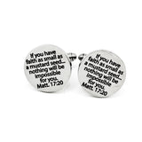 Mustard Seed Scripture 20mm Cuff Links