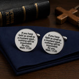 Mustard Seed Scripture 20mm Cuff Links