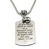 Do Not Fear God Is With You Cross Necklace