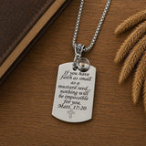 Do Not Fear God Is With You Cross Necklace