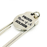 Proud Mom Of A Soldier Paperclip Bookmark