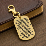 Lord's Prayer Gold-Plated Clip On Dog Tag Charm
