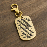 Lord's Prayer Gold-Plated Clip On Dog Tag Charm