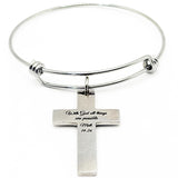 With God All Things Are Possible Charm Bracelet