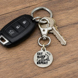 Eat Sleep Softball Repeat Clip On Charm