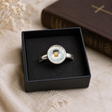 Mustard Seed Stainless Steel Adjustable Ring