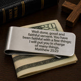 Matthew 25 23 Faithful Servant Money Clip