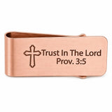 Rose-Gold Trust In The Lord Prov 3 5 Money Clip